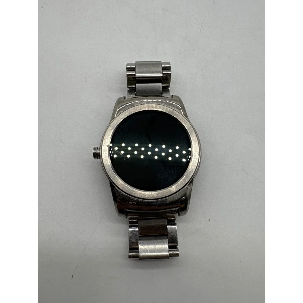 LG Watch W150 Men Smartwatch Round Silver Tone Stainless Steel No Charger‎